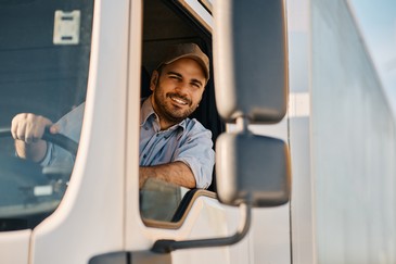 smiling trucker